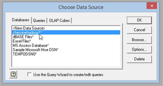 Select your data source
